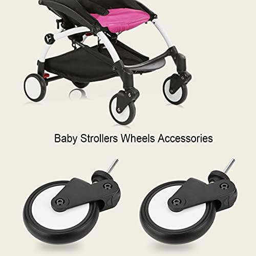 lyrlody 1 Paar Gummiräder für Kinderwagen Ersatzräder für Universal-Kinderwagen Vorder- / Hinterrad