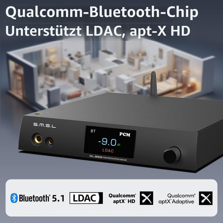 SMSL DL300 AK4499EX+AK4191 Audio Decoder Kopfhörerverstärker,4 Töne,6.35mm/4.4m Bohrung,DOP,XU-316,D