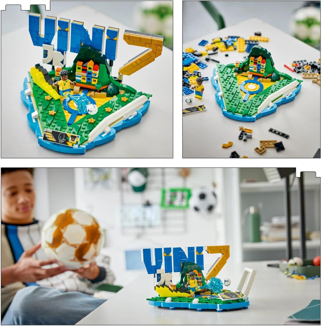 LEGO Editions Vini Jr. – Fussball-Highlights Spielzeug - 3D Modellbau mit Minifigur zum Sammeln - Ki