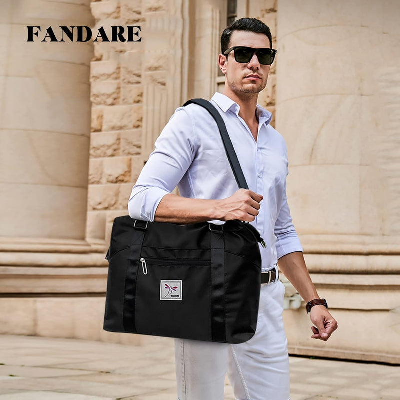 FANDARE Damen Reisetaschen Klassische Sporttaschen Herren Handgepäck Weekender Umhängetasche Übernac