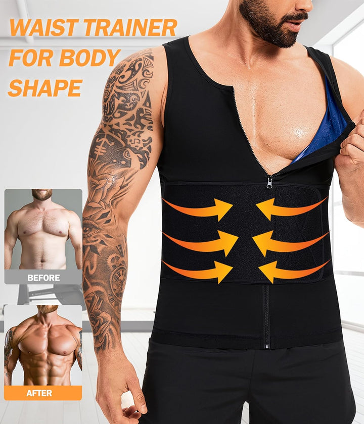 Sauna Weste Body Top Shapewear Fitness Shirt Zubehör Gym Tank Top Sweatshirt trägt Weste an Bauchfet
