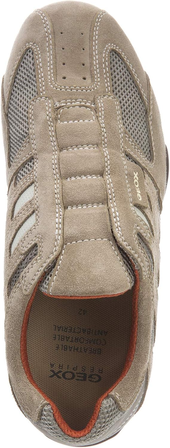 Geox Jungen Uomo Snake L Sneakers 39 EU Beige Dk Orange, 39 EU Beige Dk Orange