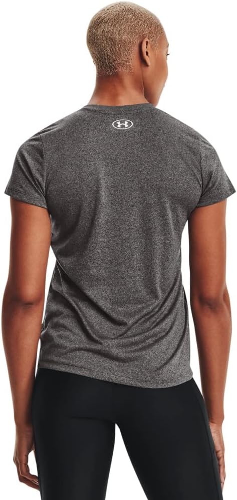 Under Armour Damen Fitness T-Shirt und Tank Tech Short Sleeve Solid XS Carbon Heather, XS Carbon Hea