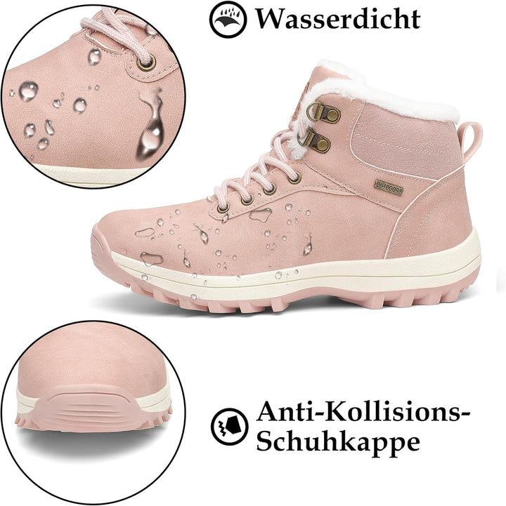 Mishansha Damen Herren Winterschuhe Warm Gefüttert Winterstiefel Wasserdicht Trekking Wanderschuhe G