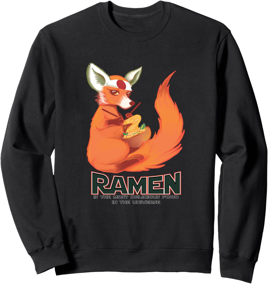 Fuchs, Ramen Suppe, funny Kitsune Kawaii Anime Comic Sweatshirt
