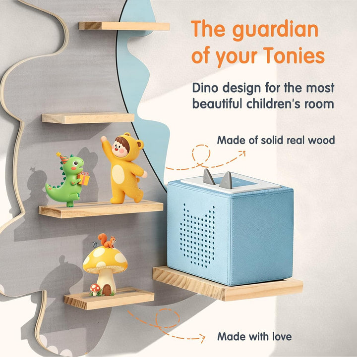 Magnetisch Regal für Tonie, Wand Regal für Toniebox/Tonie Figuren Aufbewahrung für Dino Motiv, Tonie