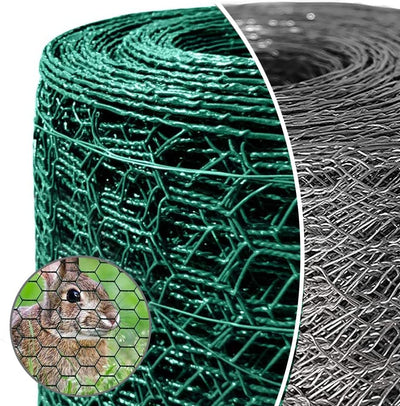 Amagabeli 1.22M X 25M Sechskant-Geflecht Drahtzaun Gartenzaun RAL6005 Grünen Maschenweite 25.4 mm Dr