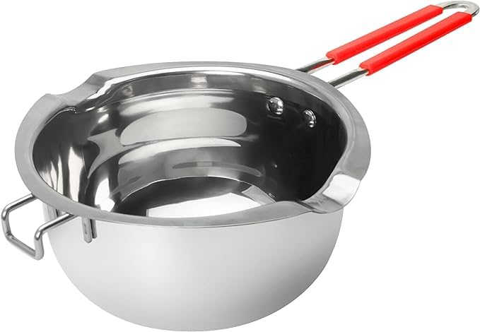 JEMESI Kerzen Schmelztopf 1200ml - Chokoladen Schmelztiegel Edelstahl 304 - Hochwertige Wasserbad Sc