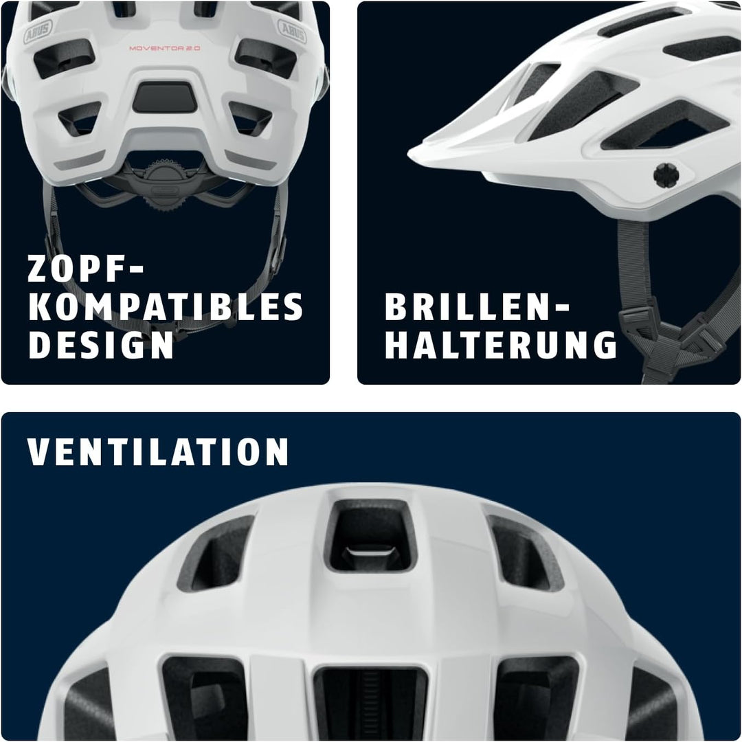ABUS MTB-Helm Moventor 2.0 - komfortabler Fahrradhelm fürs Gelände - All-Mountain-Helm - für Damen u
