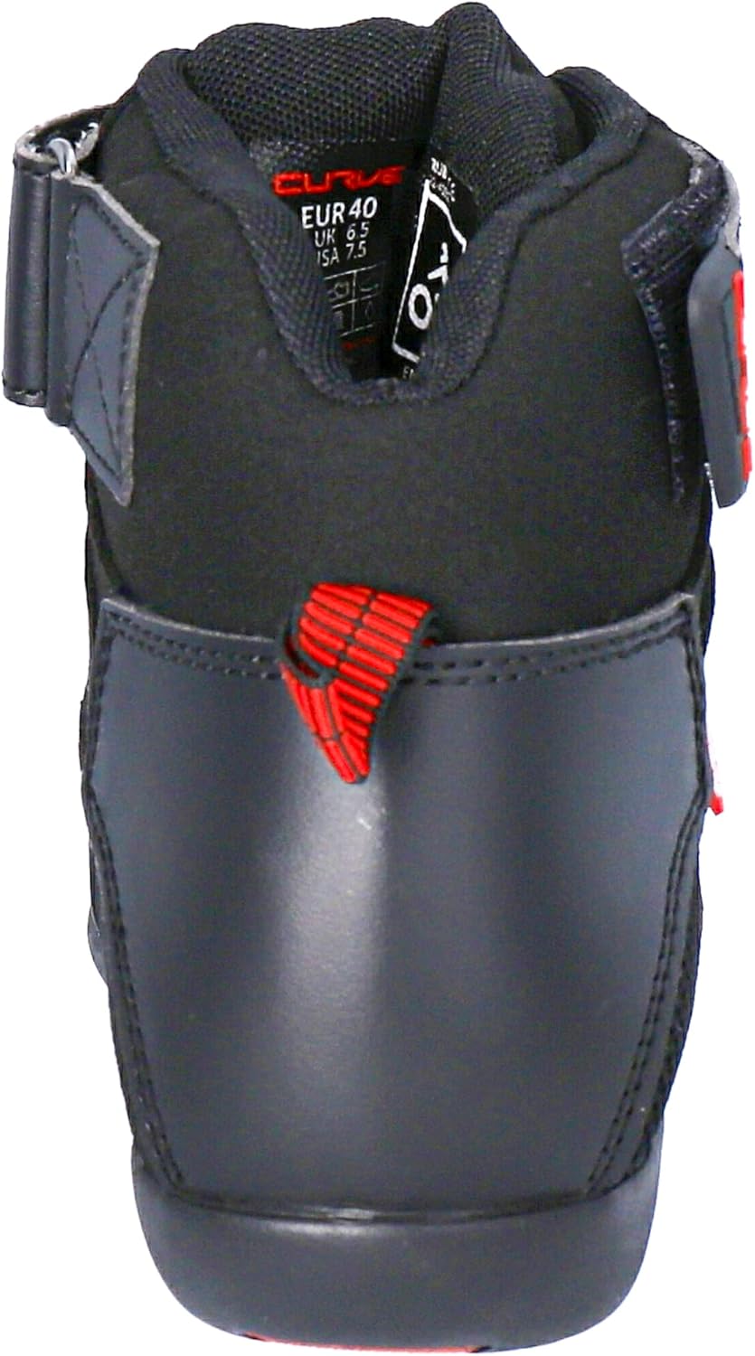CURVE Rubi Vented Motorradstiefel, Mikrofaser, Knöchel- und Fersenschutz, Schnürverschluss, rutschfe