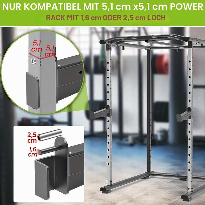 Kipika Sicherheits-Spotter-Arme für 5,1 x 5,1 cm und 7,6 x 7,6 cm Power-Racks mit 1,6 cm und 2,5 cm