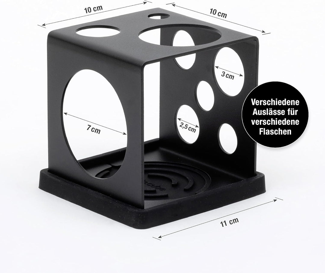 Sanni Shoo Multifunktionaler Flaschenhalter Küche – Flaschen Abtropfgestell mit Rutschfester Silikon