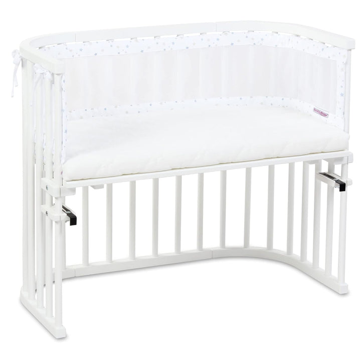 babybay Nestchen Mesh-Piqué passend für Modell Maxi, Boxspring und Comfort, weiss Sternemix sand/azu