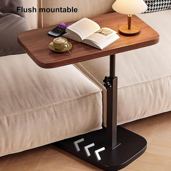 Beistelltisch Holz Klein Couchtisch Sofatisch: C Form Höhenverstellbar Couch Mobiler Kaffeetisch Kle