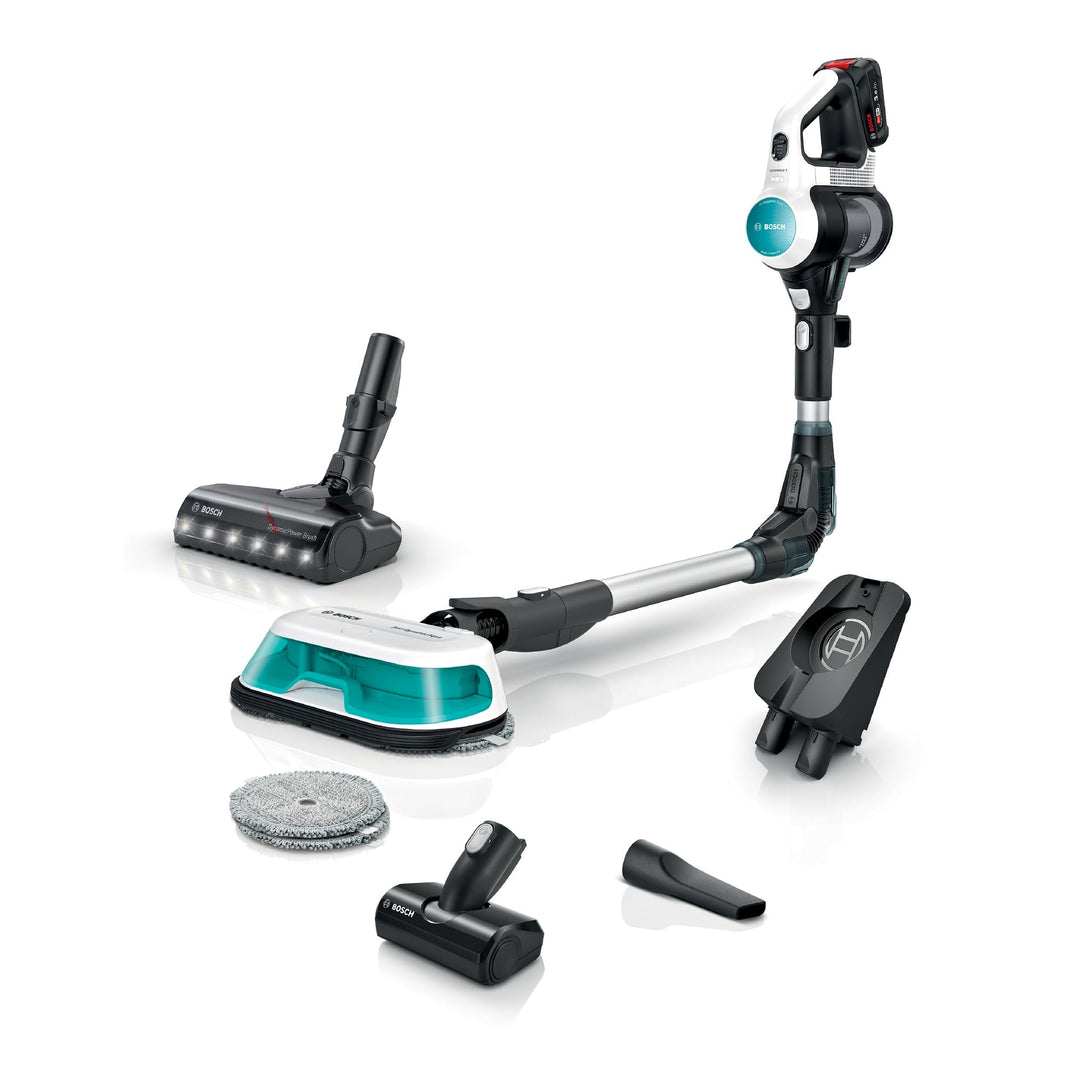 Bosch Akku-Staubsauger Unlimited 7 ProHygienic Aqua BKS71HYG4, kabellos, 2in1 Saugen &amp; Wischen, Knic