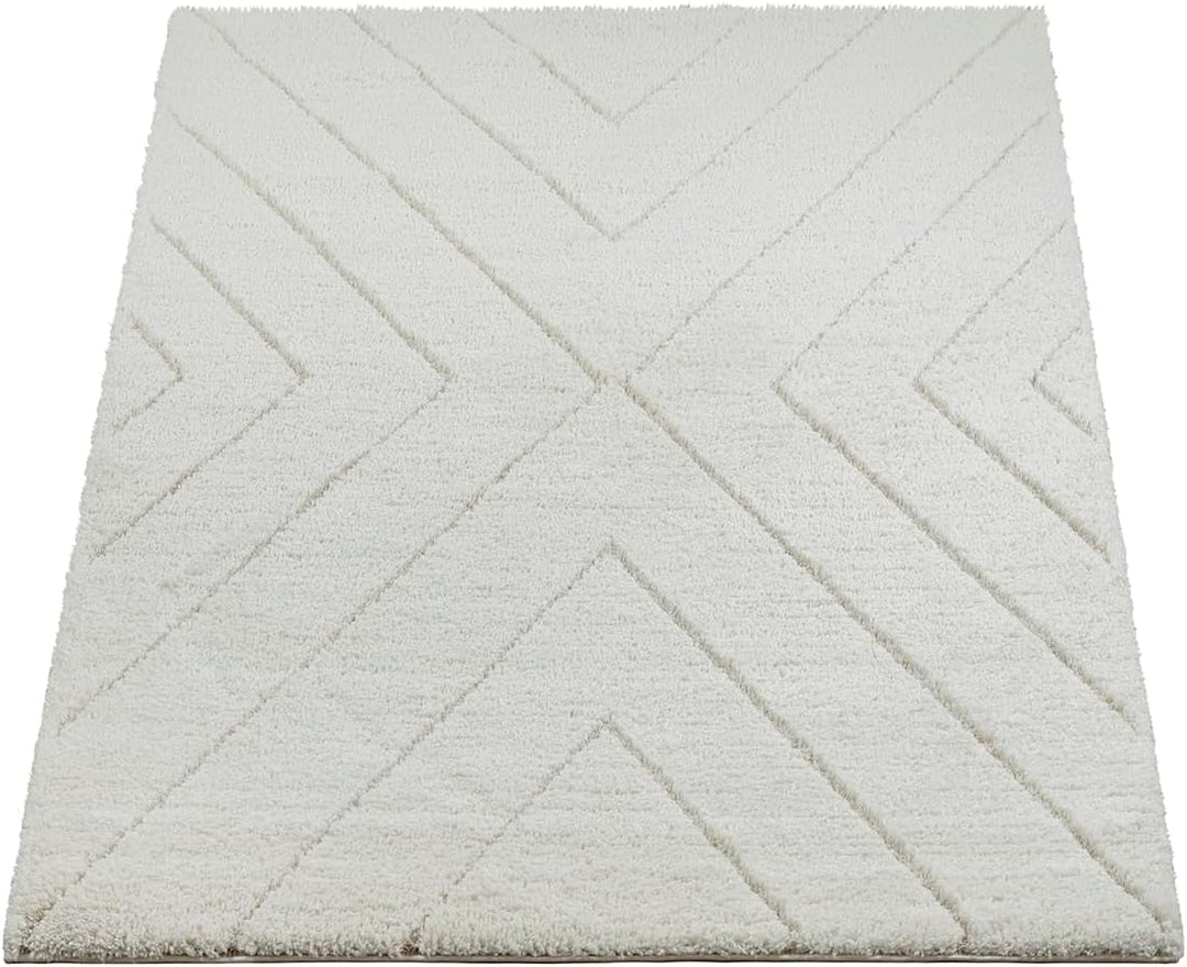the carpet Velvet eleganter Designer Teppich Wohnzimmer, weicher &amp; pflegeleichter Hochflor Wohnzimme