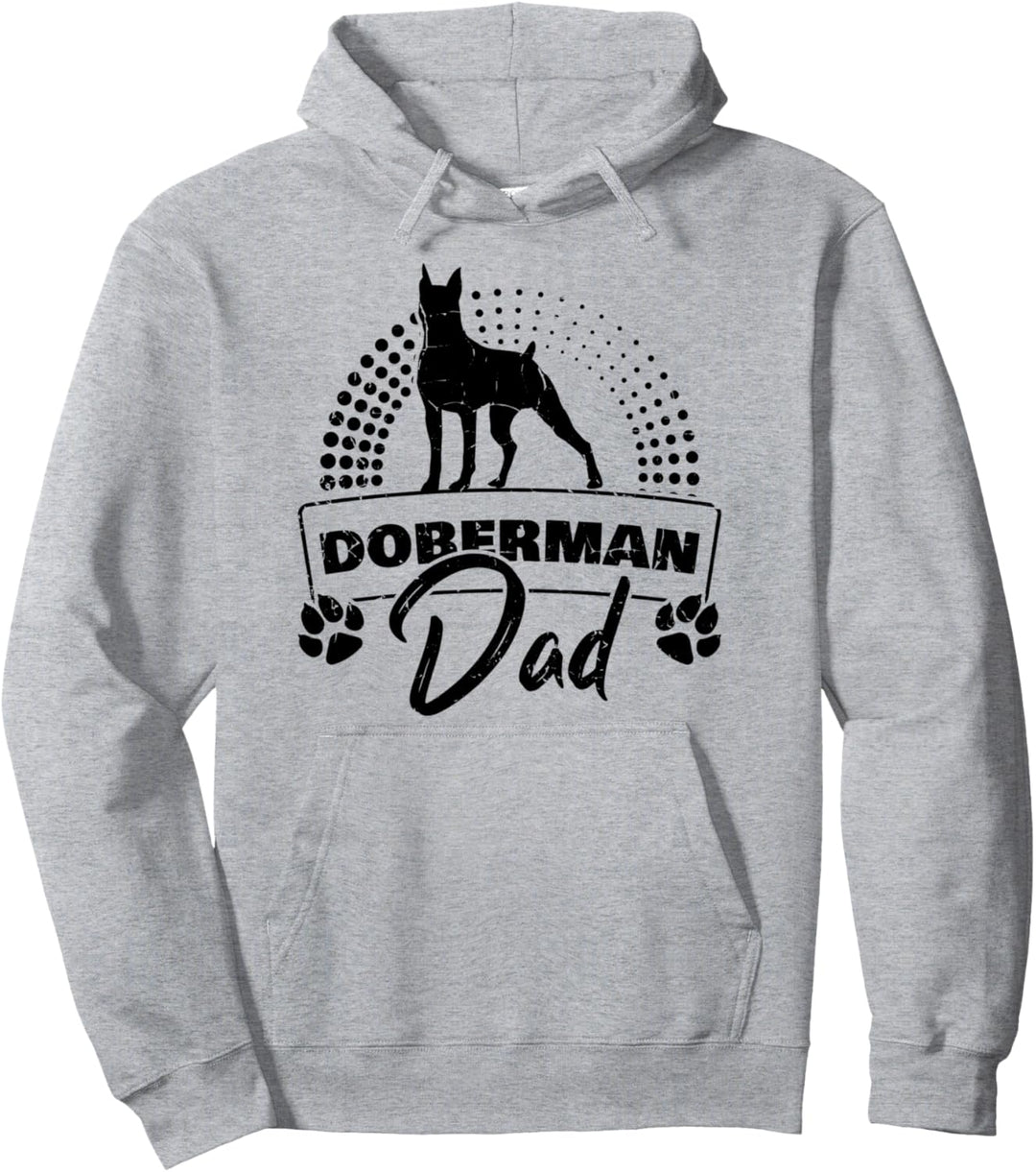 Dobermann Papa Hundebrüter Hundebesitzer Spaziergänge Hunde Schule Pullover Hoodie