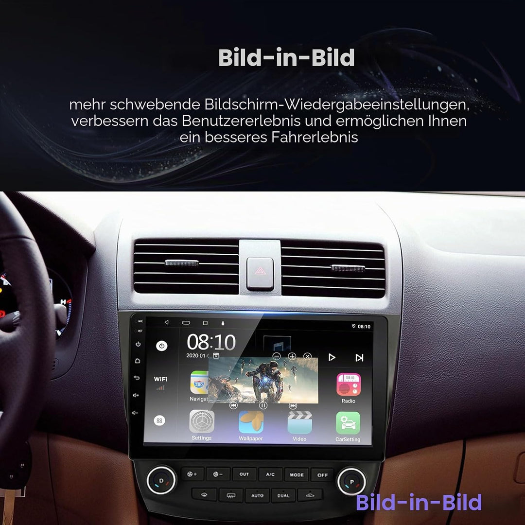 EZoneTronics Android 10 Internet Autoradio Stereo für Honda Accord 7. 2003-2007 10 Zoll Touchscreen