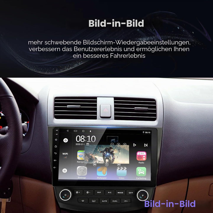 EZoneTronics Android 10 Internet Autoradio Stereo für Honda Accord 7. 2003-2007 10 Zoll Touchscreen