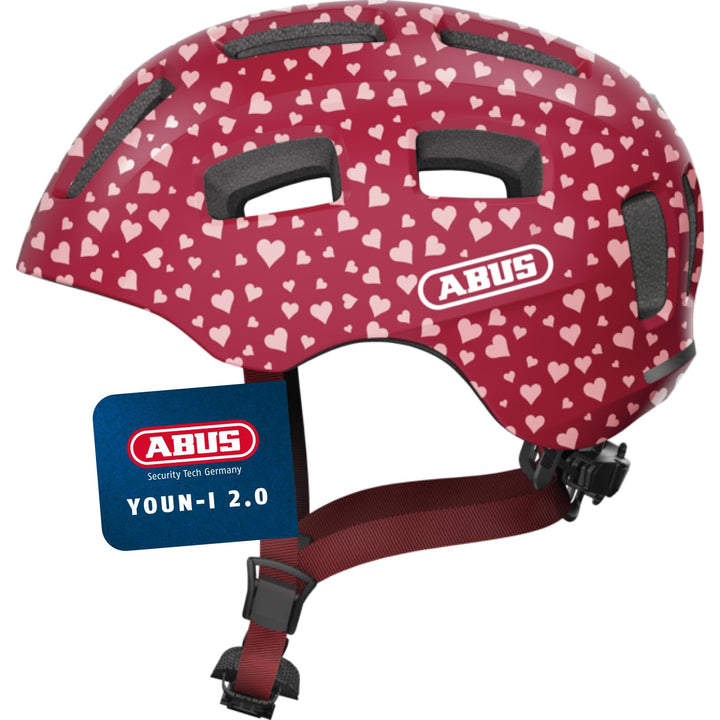 ABUS Fahrradhelm Youn-I 2.0 - mit Licht für Kinder, Jugendliche und junge Erwachsene - für Mädels un