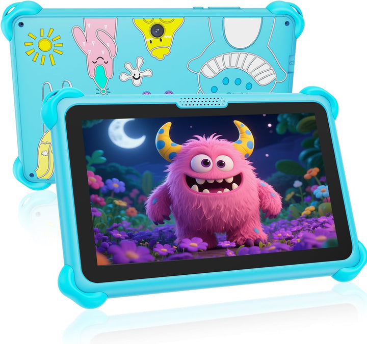 VESWWE Kinder Tablet 7 Zoll Android Tablet für Kinder 32GB ROM Kindertablet mit Schutzhülle WiFi6 Ki