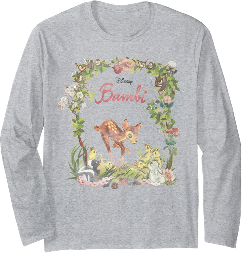 Disney Bambi Floral Framed Portrait Langarmshirt