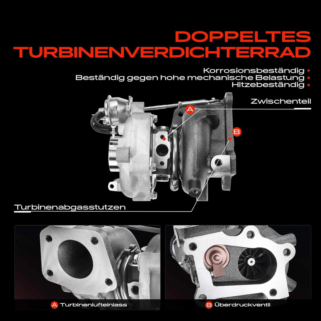 Frankberg Turbolader Kompatibel mit 3 BK BL 2.3L 2006-2014 6 Stufenheck G.G 2.3L 2005-2007 CX-7 ER 2