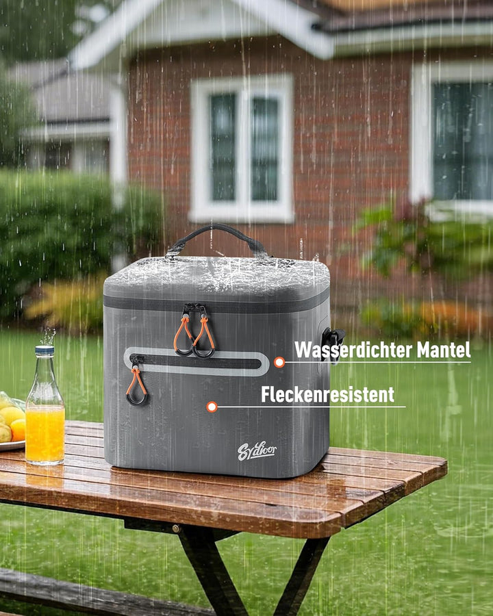 Kühltasche 7/14/24L - Isoliert & Wasserdicht | Tragbare Mini-Kühltasche mit Thermo-Iso-Schicht | Lei