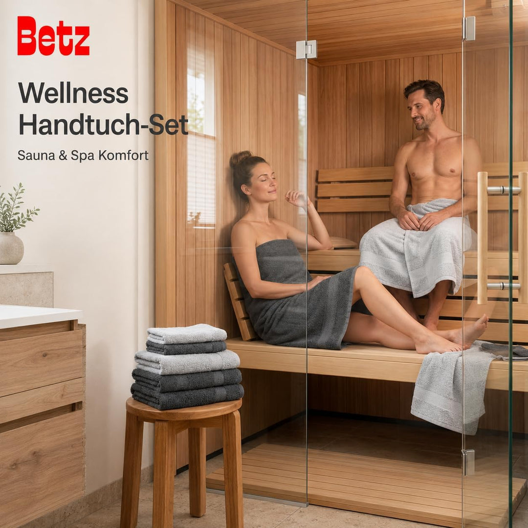 Betz 10er Premium Frottier Handtuch-Set - 2X Duschtücher - 4X Handtücher - 2X Gästetücher - 2X Wasch