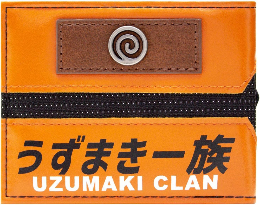 Shinobi Ninja Uzumaki Clan Hidden Leaf Wappen Konoha Geldbörse/Geldbeutel Zweifach ID & Kartenhalter