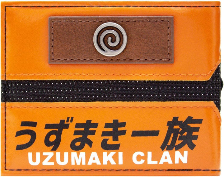 Shinobi Ninja Uzumaki Clan Hidden Leaf Wappen Konoha Geldbörse/Geldbeutel Zweifach ID & Kartenhalter