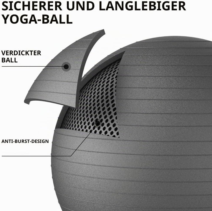 PROIRON Gymnastikball Pezziball Sitzball Trainingsball Fitnessball & Balance für Core-Training mit P