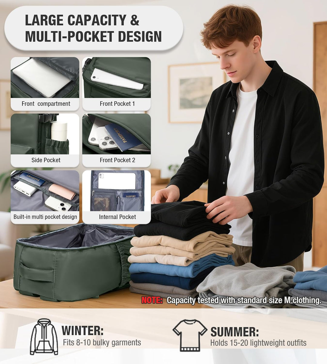 BOXSAM Vakuum Rucksack Handgepäck Airbag mit Pumpe Travel Vacuum Backpack Reisen Tagesrucksack Wasse