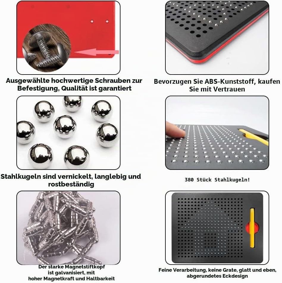 Kinder Zaubertafel Magnetische Zeichenbrett Reissbrett mit Stift Stahlkugel Tablet Abwischbar Schrei