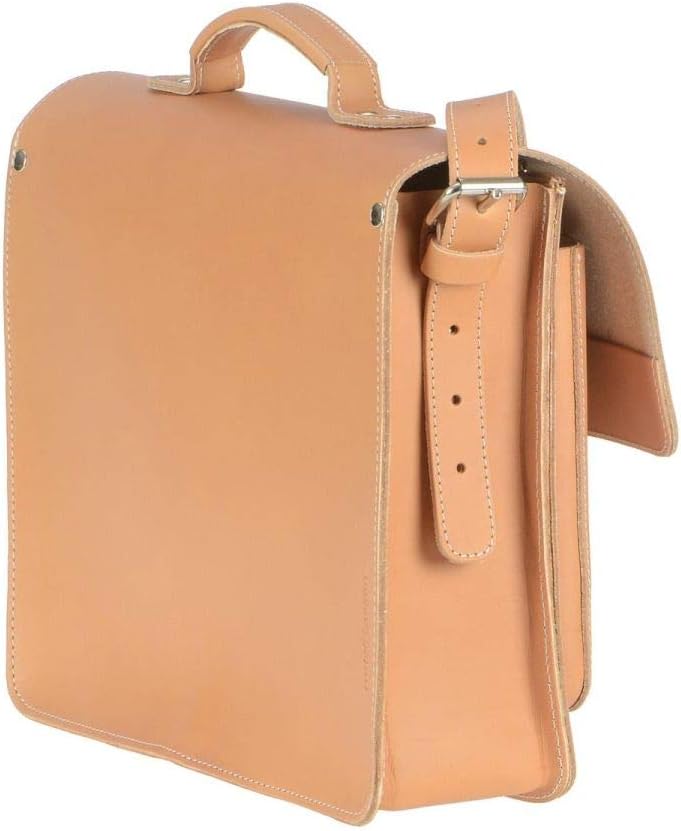 Ruitertassen Aktentasche Leder 36cm Damen Herren Business Schule 1 Fach Uni Umhängetasche Natur