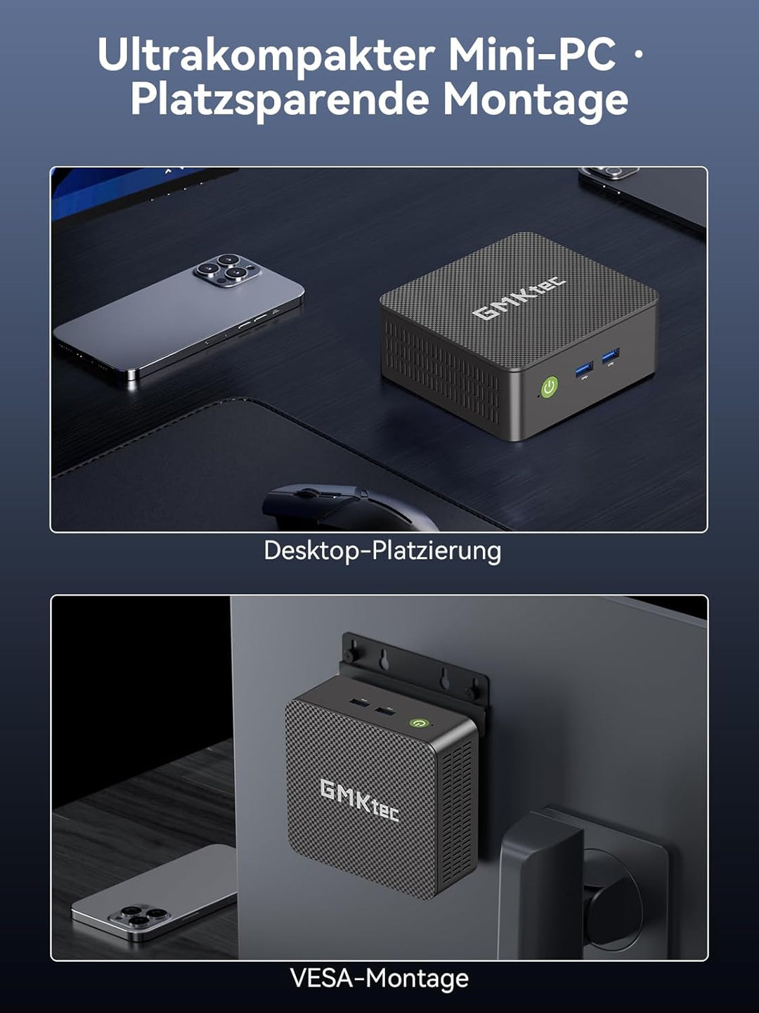 GMKtec Mini PC, 3-Jahre-Support, mit Intel i3-10110U (Beats 4300U/3250U) bis zu 4,1 GHz, G3 Pro Micr