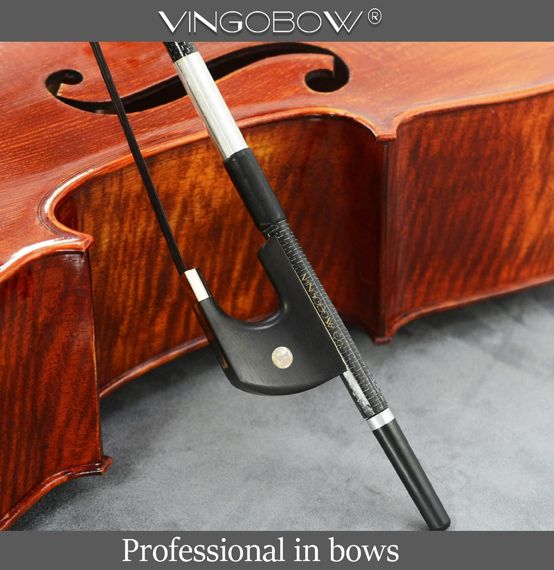 VINGOBOW 200BGB Bassbogen aus geflochtener Karbonfaser in 4/4-Grösse, 76 cm, für professionelle Spie