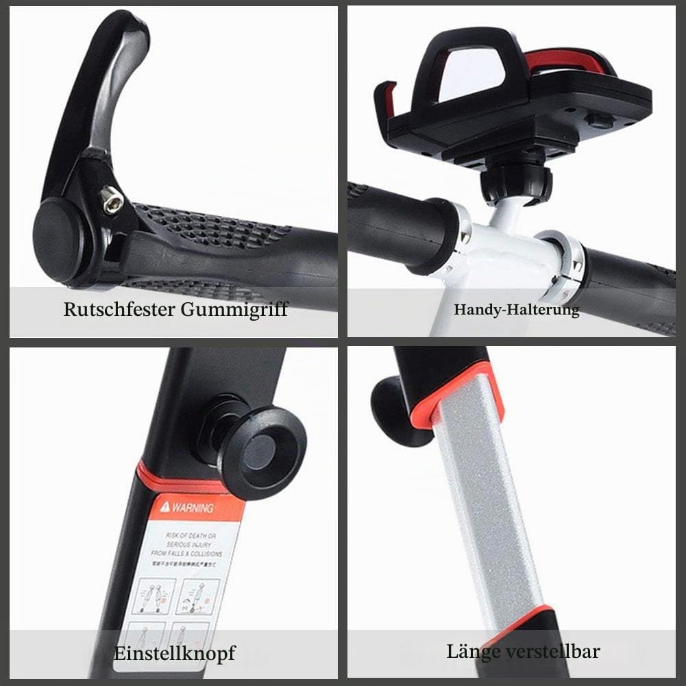 ToLanbbt Lenkerverlängerung Kniestange für Segeay Ninebot Mini Pro mit Handy-Halterung Schwarz, Schw