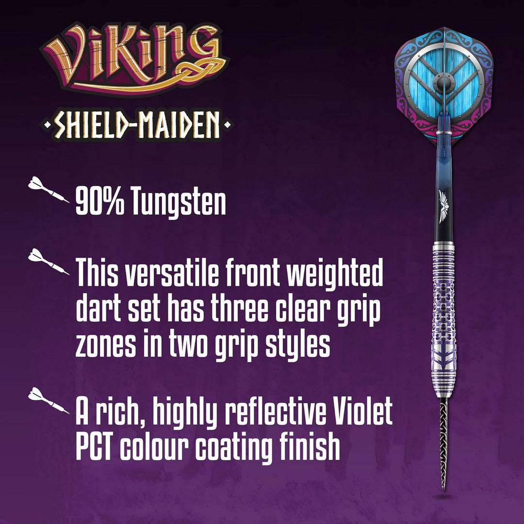 Shot Steel Dart Viking Shield Maiden 90% Tungsten Steeltip Darts Steeldart (27 Gramm)