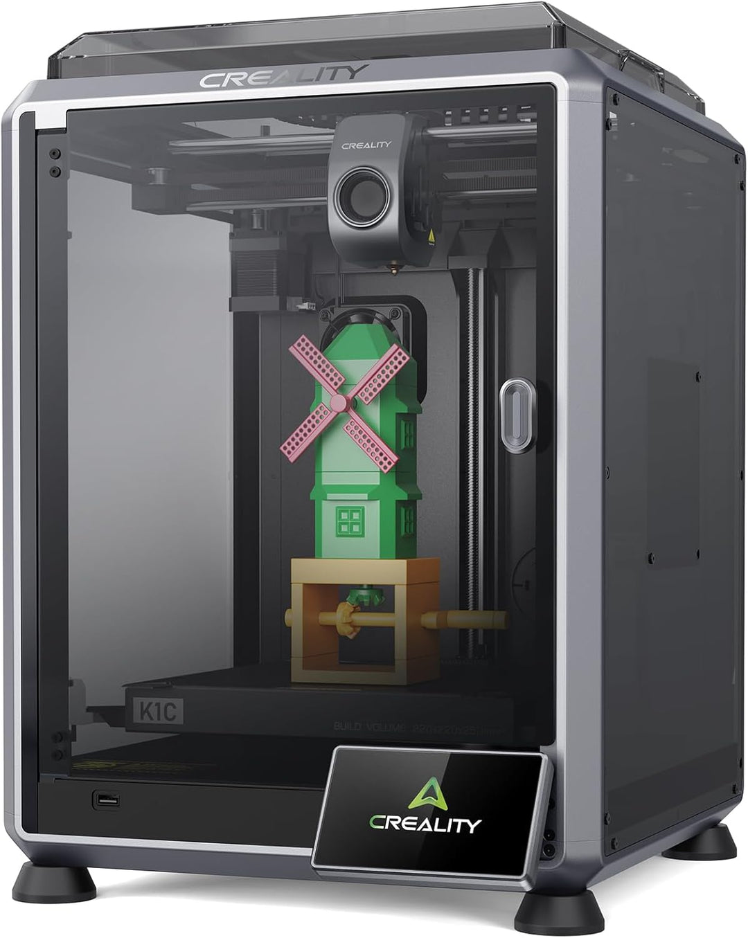 Creality K1C 3D Drucker, 600mm/s schnelle Druckgeschwindigkeit, Auto Nivellierung 3D Printer mit AI-