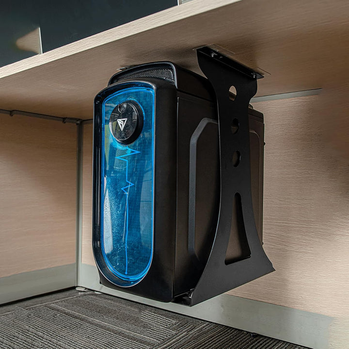 PC Halterung unter Schreibtisch, höhenverstellbar & universell, platzsparende Aufhängung bis 30 kg T