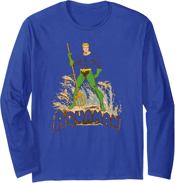 Aquaman Distressed Langarmshirt