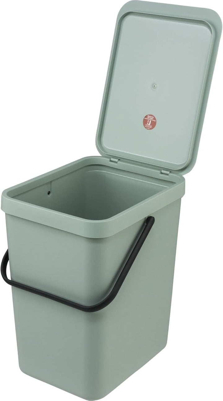 Brabantia - Sort & Go Abfallbehälter 25L - Grosser Recyclingbehälter für die Küche - Tragegriff - Pf