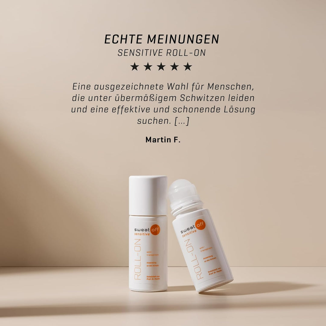 Sweat-Off sensitive Antitranspirant Roll On 50ml gegen Schwitzen | Deo Roller gegen Schweiss | Antip
