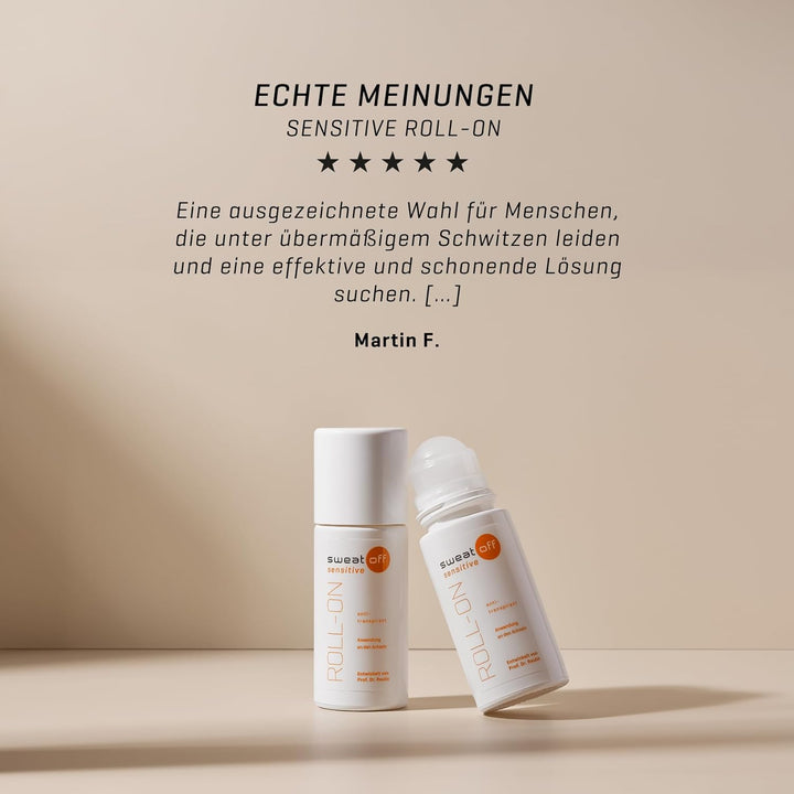 Sweat-Off sensitive Antitranspirant Roll On 50ml gegen Schwitzen | Deo Roller gegen Schweiss | Antip