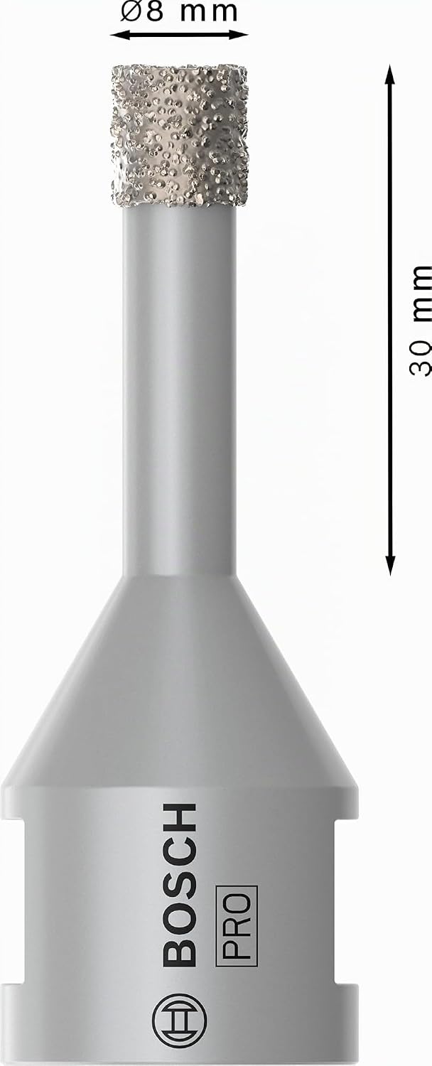 Bosch 1x Diamanttrockenbohrer Dry Speed Best for Ceramic (für Trockenbohren von Hartkeramik, Ø 8 x 3