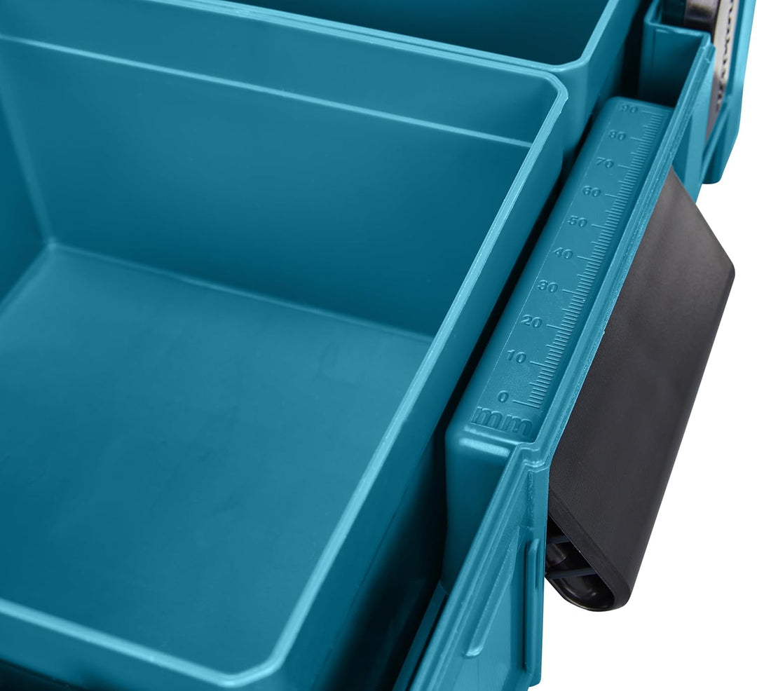 Makita 191X80-2 Makpac Werkzeugkasten mit transparentem Deckel und Einsätzen