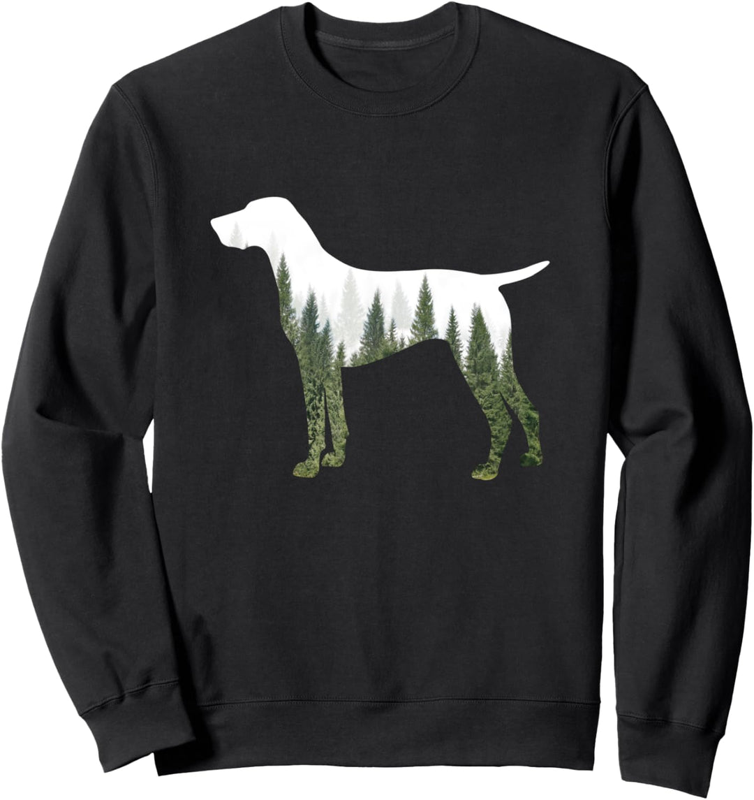 Deutsch Kurzhaar Pointer Natur Silhoutte Wald Sweatshirt