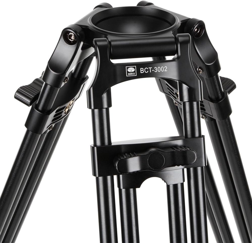 Sirui BCT-3002 Broadcast-Stativ mit Tasche ohne Kopf (Aluminium, 100 mm Halbschale, Höhe 150 cm, Gew