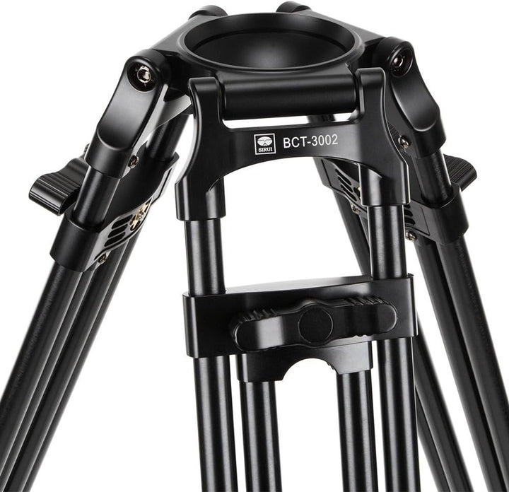 Sirui BCT-3002 Broadcast-Stativ mit Tasche ohne Kopf (Aluminium, 100 mm Halbschale, Höhe 150 cm, Gew